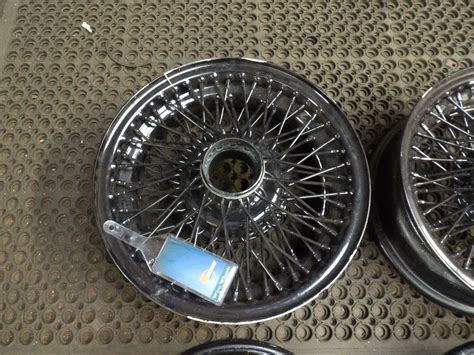 Jaguar Mk2 Black Wire Wheels Set Of 4 Without Spinners Ebay