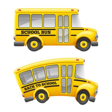 Déplacement de touristes de bus d'entraîneur. Bus jaunes de dessin animé — Image vectorielle #127275128