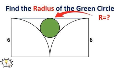 Find The Radius Of Green Circle Inscribed In A Rectangle Math Olympiad Geometry Problems Youtube