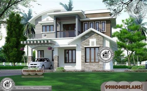 Indian House Plan With Elevation And 70 Home Front Design Double Floor
