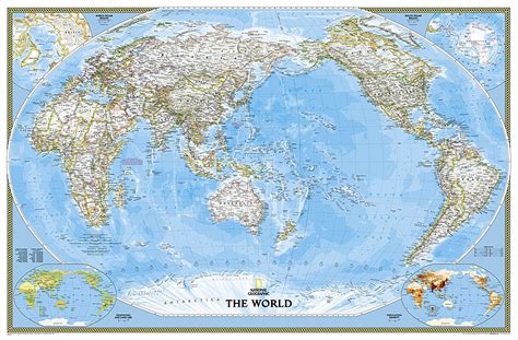 Buy National Geographic World Pacific Centered Wall Classic D 73 X