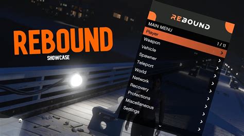 Rebound Showcase New Gtav Mod Menu Youtube