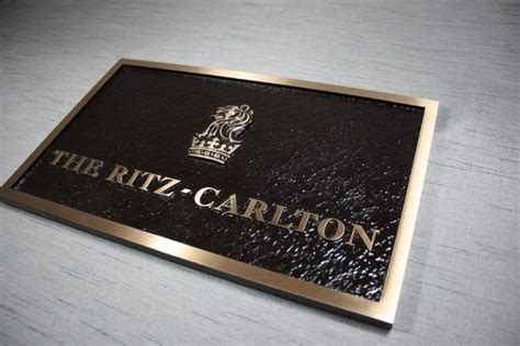 Custom Sign Done For The Ritz Carlton Sign Design Custom Sign