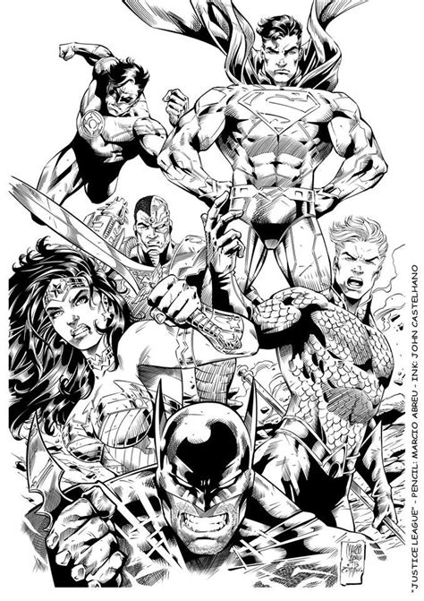 Justice League By Line Art By Marcio Abreu Inks By John Castelhano