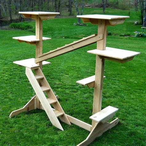 The Paws Mahal Amish Made Cedar Indoor Outdoor Cat Jungle Gym 599