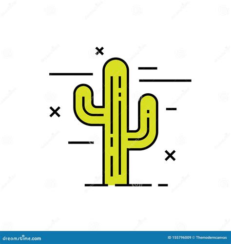 Cactus Line Art Vector Cactus Continuous Line Drawing Vector