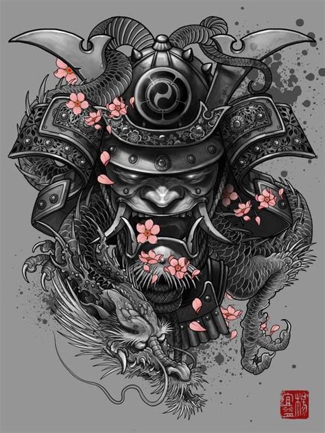 45 Oni Mask Tattoo Designs And Ideas Tats N Rings
