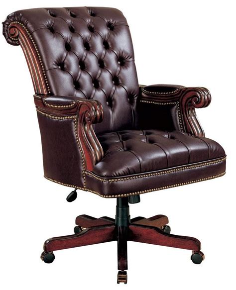 Want to find the perfect office chairs on sale? Home Office Traditional Style Leather Like Vinyl Chair ...
