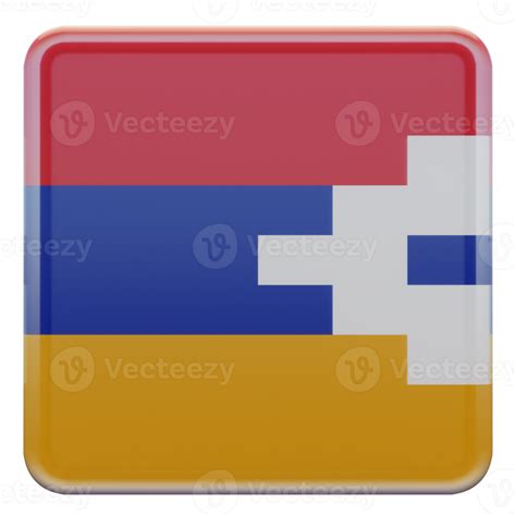 Artsakh 3d Textured Glossy Square Flag 10867965 Png