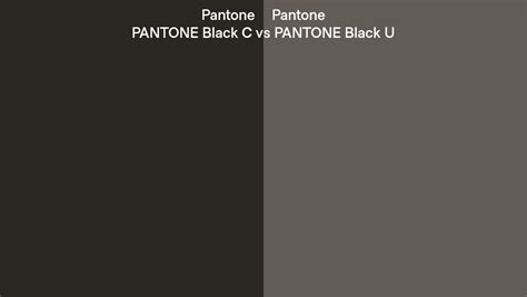 Pantone Black C Vs Pantone Black U Side By Side Comparison