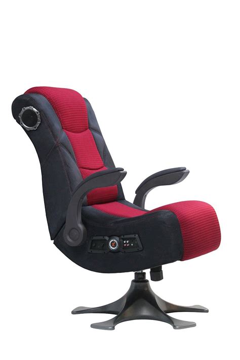Red And Black Gaming Chair With Speakers Thats A Real Work Of Art