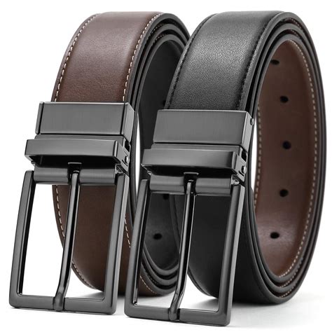 Buy Leather Belt Men Reversible Mens Belts Genuine Leather Adjustable
