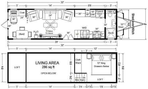 Tiny houses on wheels plans come in many sizes and shapes. Tiny House Floor Plans: 32' Tiny Home on Wheels Design