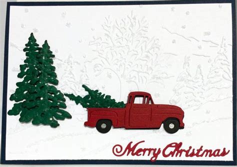 Maybe you would like to learn more about one of these? Red Truck with Christmas Tree Card. Hand Made Christmas Card | Homemade holiday cards, Homemade ...