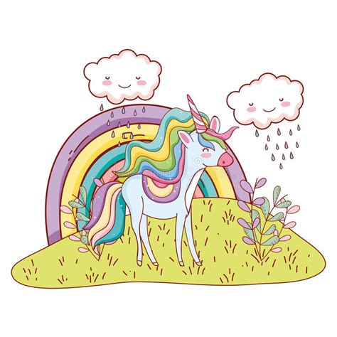 Unicorn Fantasy Cartoon Stock Vector Illustration Of Fairy 128017540