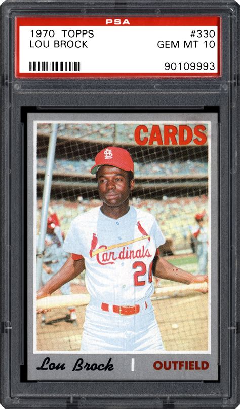 Baseball card collector investor dealer. 1970 Topps Lou Brock | PSA CardFacts™