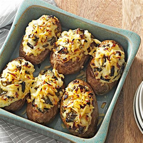 2xresearch source 3xresearch source potatoes are done when they can be pierced easily with a fork. Roasted Poblano Twice Baked Potatoes | Better Homes & Gardens