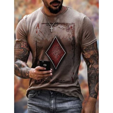 Playing Cards Diamond Square Print T Shirt In 2021