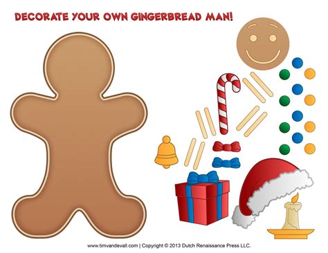 Fun lesson plan and gingerbread man cutout template for the book gingerbread man loose in the school. Gingerbread Man Template, Clipart & Coloring Page for Kids