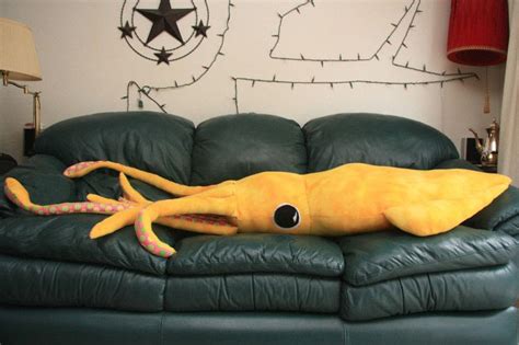 Giant Squid Body Pillow · A Shaped Cushion · Creation by ZanyDays