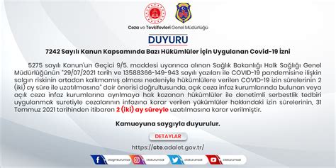 Ceza ve Tevkifevleri Genel Müdürlüğü on Twitter 7242 Sayılı Kanun