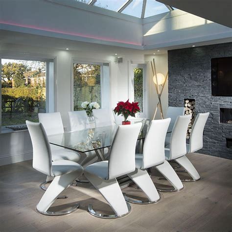 20 Ideas Of Modern Glass Top Extension Dining Tables In Stainless
