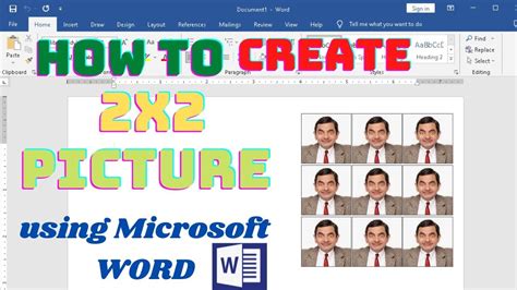How To Create 2x2 Picture In Word Easy Step By Step Tutorial Youtube