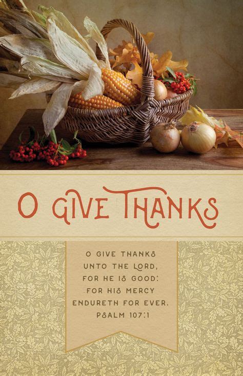 Church Bulletin 11 Fall And Thanksgiving O Give Thanks Pack Of 100