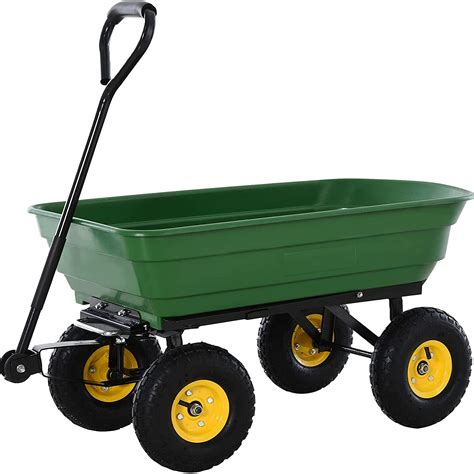 Buy 4 Wheeled Wheelbarrow Heavy Duty Garden Cart Tyre Wheelbarrow