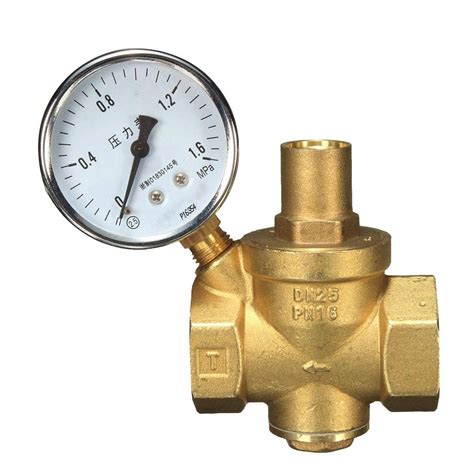 Buy Penfu Valve Dn25 Valvegauge Pressure Gauge Water Flow Brass Water