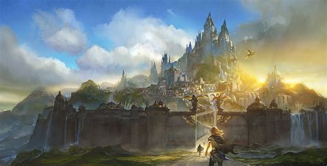 Bastion Of Sun By Flaviobolla Fantasy Landscape Fantasy Artwork