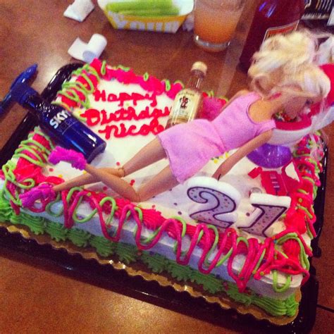 My Amazing 21st Drunken Barbie Birthday Cake D
