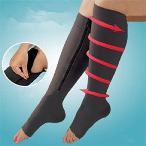 1pair Unisex Women Medical Compression Stockings Knee High Soothe Stovepipe Stockings Slim Leg