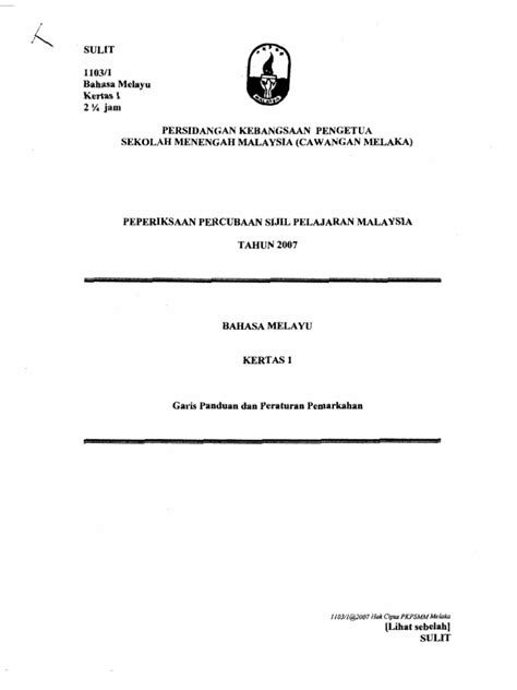 Teknik menjawab bm kertas 2. SISTEM PEMARKAHAN BM KERTAS 1 SPM