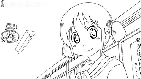 Nichijou Coloring Pages Aniyuki Anime Portal