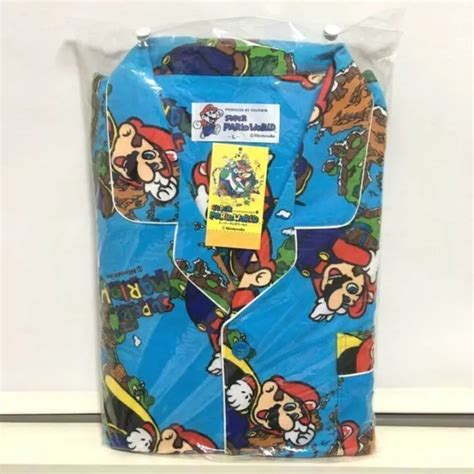 Vintage Super Mario World Pajamas Adult L Organ 1993 Nintendo Japan