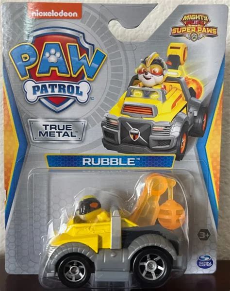 Paw Patrol True Metal Mighty Pups Super Paws Die Cast Vehicle Rubble