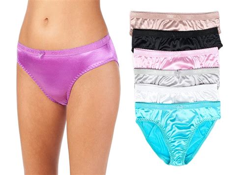 Buy Barbra S Pack Satin Full Coverage Women S Bikini Panties Large
