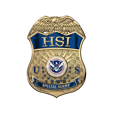 Homeland Security Investigations Hsi Special Agent Badge Over