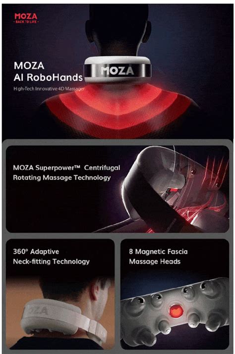 Moza Ai Robotic Neck Massager Hands Geeky Gadgets