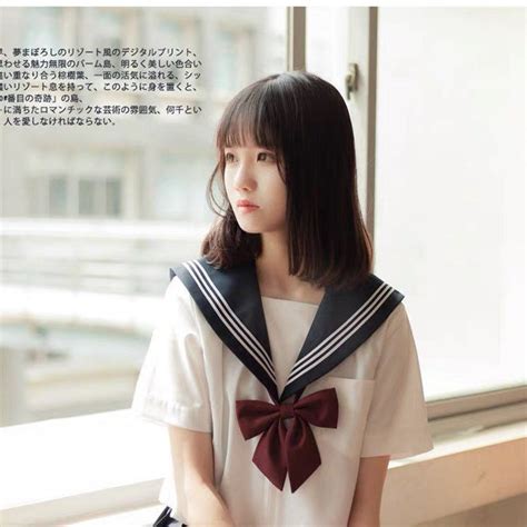 Japanese School Uniform Jk Sailor Dress Navy Pleated Skirt Etsy Uk