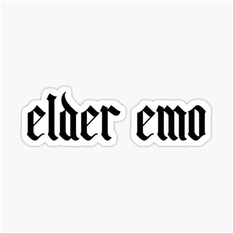 Elder Emo Sticker For Sale By Suns8 Redbubble