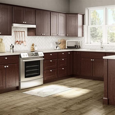 Hampton bay kitchen cabinets installation guide s johnlawlor. Princeton Base Cabinets in Java - Kitchen - The Home Depot ...