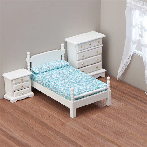 I was beyond thrilled to recieve this fabulous set of beautifully crocheted babywear in the mail this week. Dollhouse Miniature White Bedroom Set - Bedroom Miniatures ...