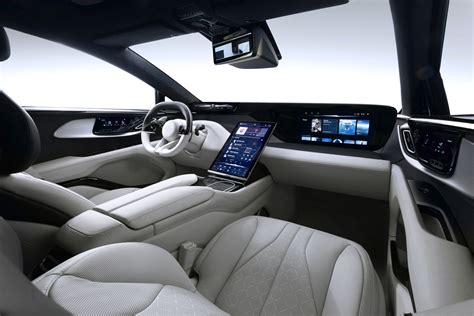faraday future reveals futuristic interior concept  ff  ev autocar