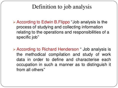 😎 Job Analysis Definition Difference Between Job Analysis And Job Description With Comparison