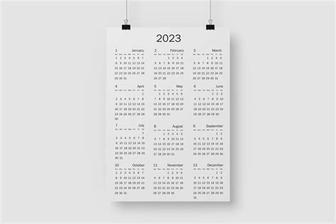 2023 Calendar Printable 2023 Yearly Calendar 2023 Calendar 2023