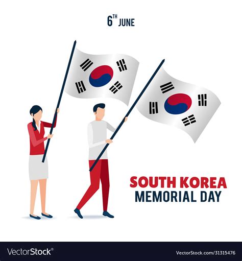 Memorial Day South Korea Royalty Free Vector Image