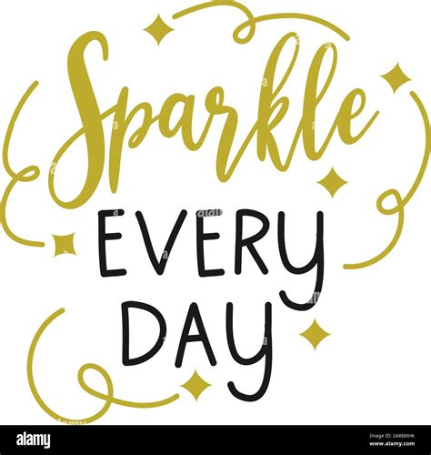 Baby Quote Lettering Typography Sparkle Everyday Stock Vector Image