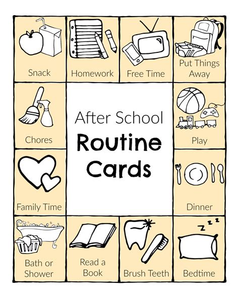 Setting Up A Fun After School Routine Free Printable